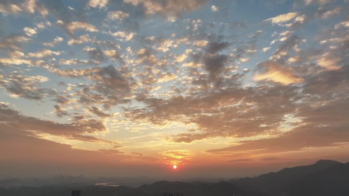 深圳市龙华区日落晚霞