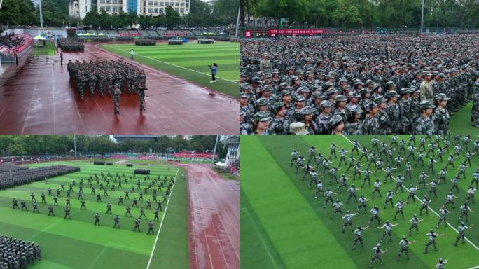 大学生军训演习国防军训