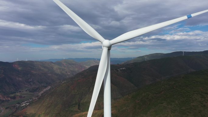航拍风机发电 新能源