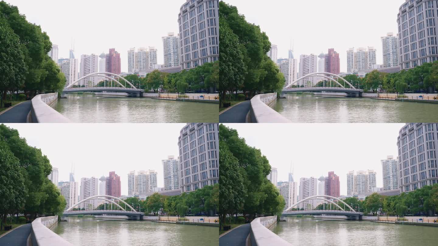 乌镇路桥 上海城市空景 4K50P