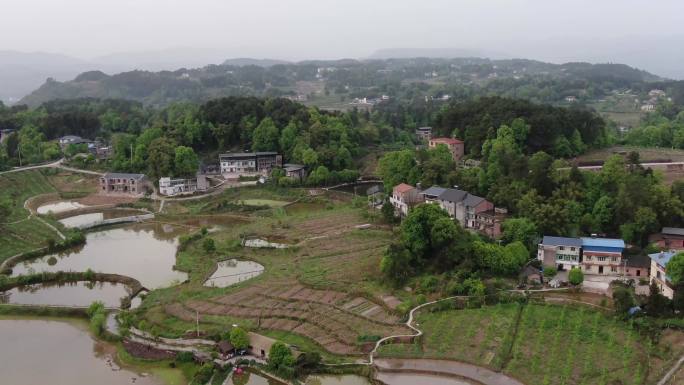 山区新农村建设航拍