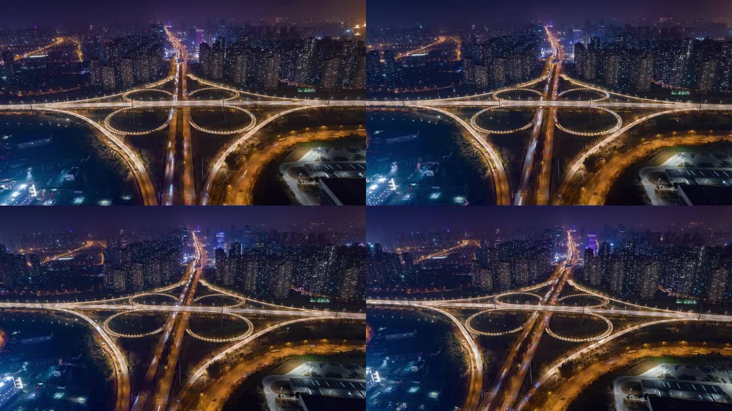 【原创4K】武汉航拍 立交桥 延时摄影