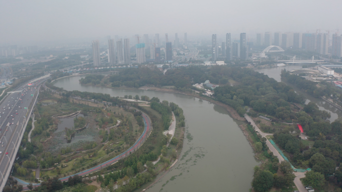 【航拍4K】七桥瓮生态湿地公园