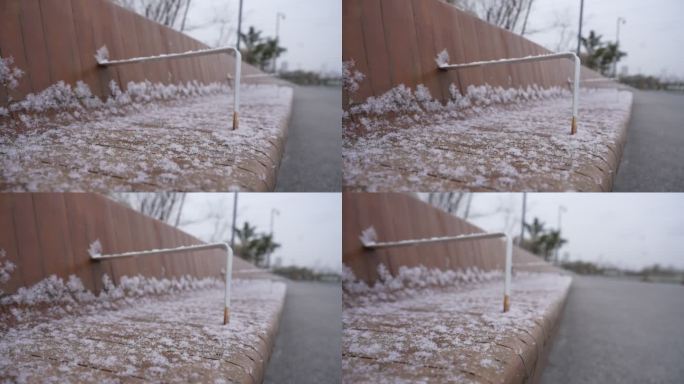 冬天 下雪 落雪 升格 雪景 特写