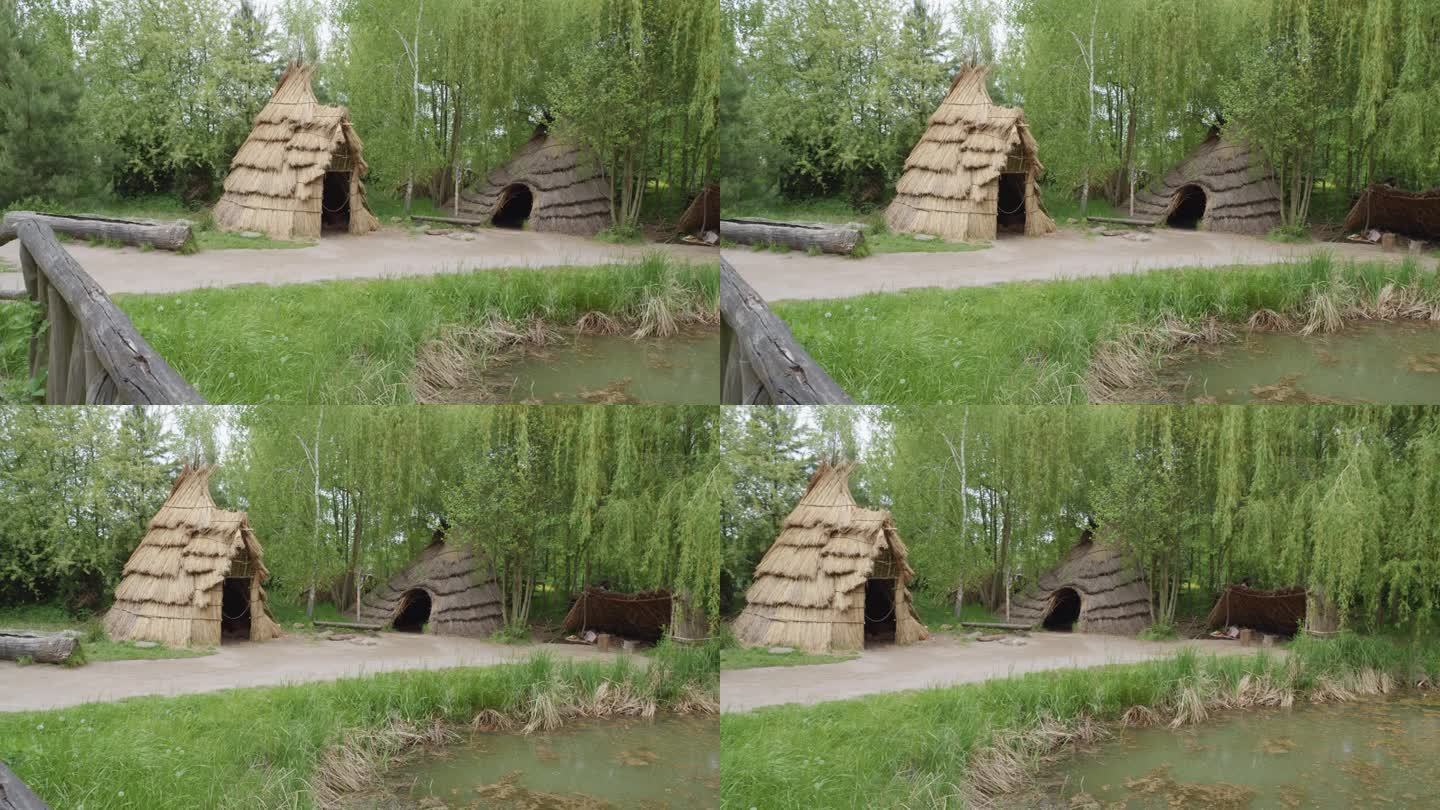 波兰比斯库平青铜时代小屋的复制品——潘右