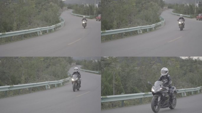 山路骑摩托车女骑士2