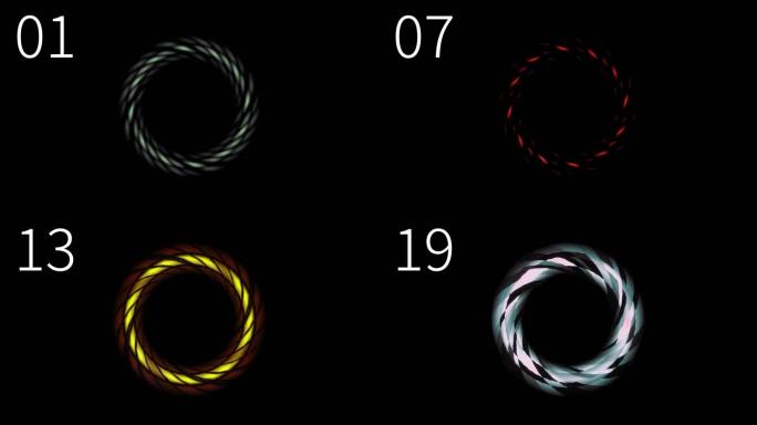 24组能量光环实心圆圈合集6旋涡可循环