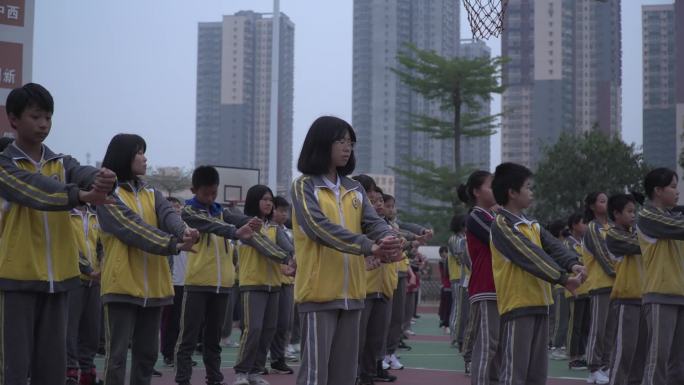 小学 学校 乡村学校 环境 校园 做操