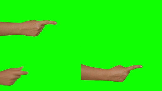 手势。女性的手触摸，点击，敲击和滑动铬绿屏幕。放大，缩小。关闭了。4K素材包。用于智能手机，平板电脑