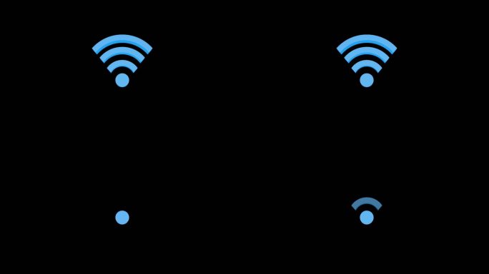 WIFI立体信号发射无限循环蓝色