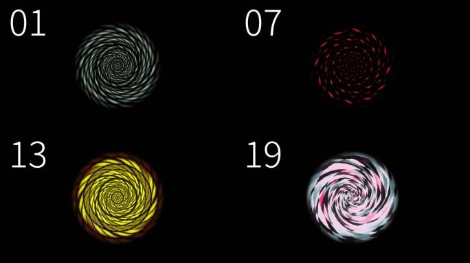 24组能量光环实心圆圈合集9旋涡可循环