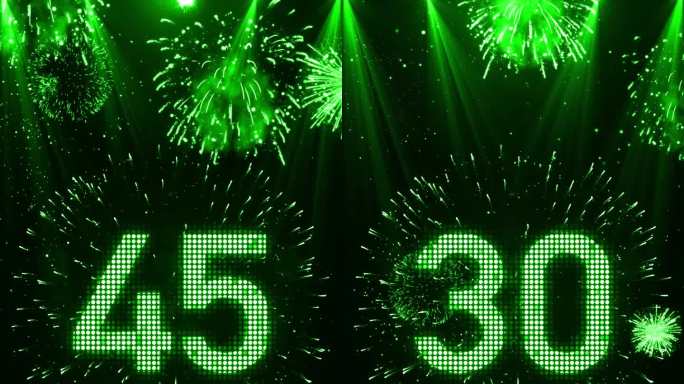 绿色霓虹灯60秒跨年倒数竖屏2024