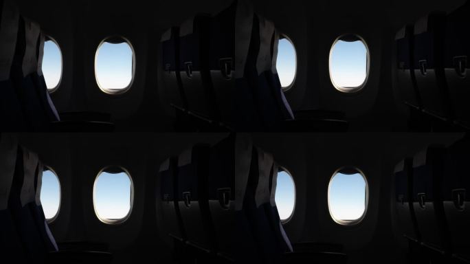 飞机上舷窗的画面