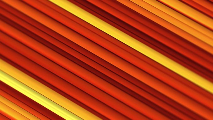 抽象黄橙色背景与对角条纹。无限干净的过渡。随机移动的软几何线。
