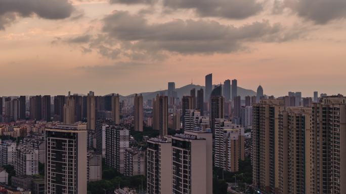 【4K】无锡市区建筑群日转夜延时