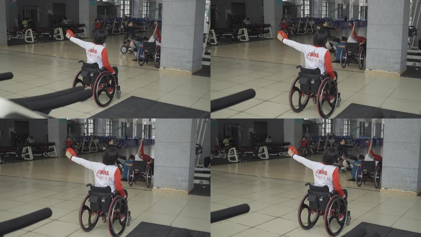 残疾人 运动员 体能训练 射箭 体力训练