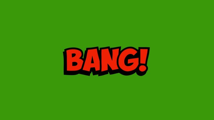 Bang漫画字体动画。