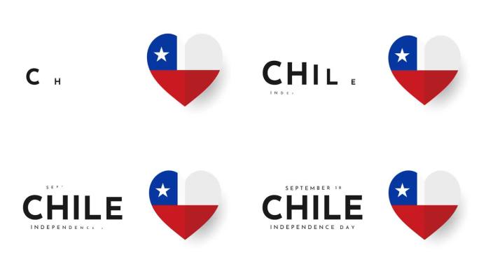 智利独立日卡片，9月18日。4 k