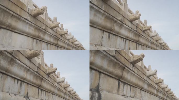 故宫龙头排水通雕塑紫禁城皇宫建筑