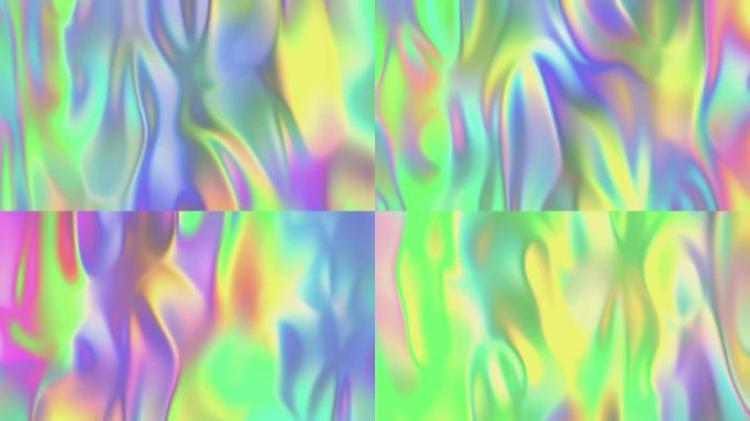 全息箔。抽象的彩色波浪背景在明亮的霓虹灯的颜色。