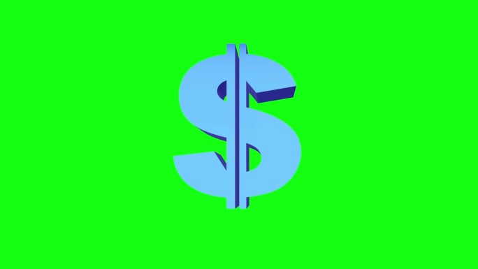 美元增长动画数字计数器，计数快与绿色背景上的图标钱