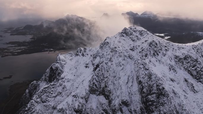 空中翱翔罗弗敦:在挪威史诗般的雪山上的无人机之旅