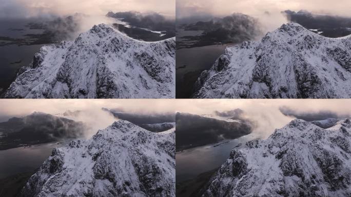 空中翱翔罗弗敦:在挪威史诗般的雪山上的无人机之旅