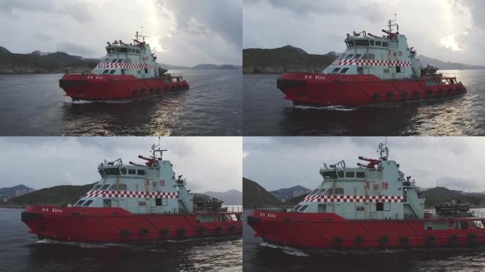 香港消防船精英号航拍