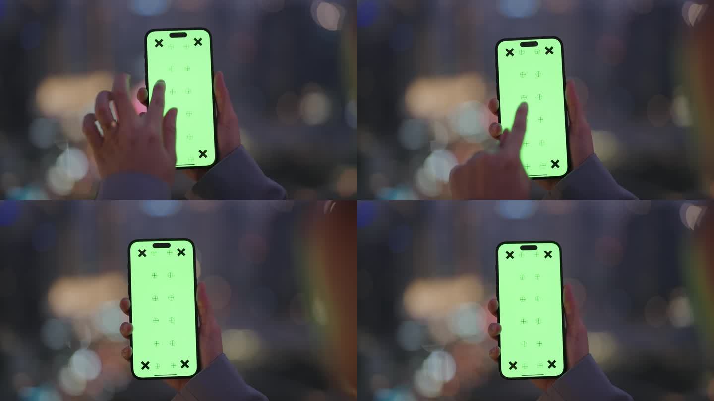 晚上使用绿屏智能手机