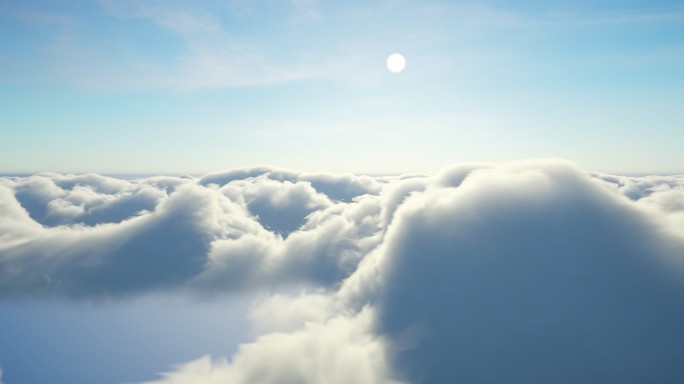 6K 唯美大气写实云上穿梭穿过云层