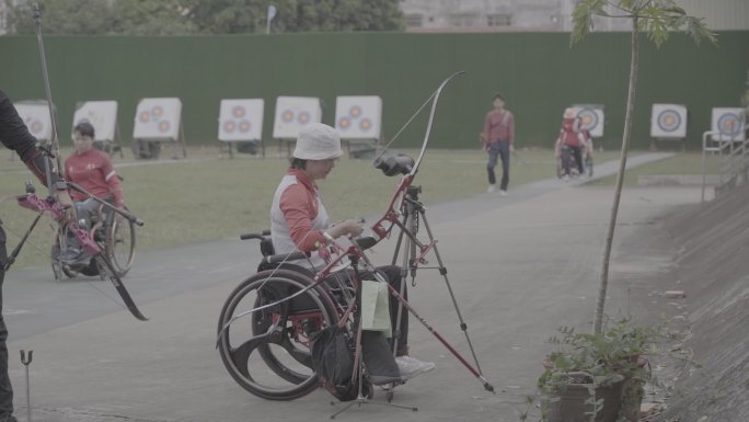 射箭队 运动员训练 残疾人 省运会 深圳