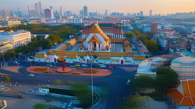 泰国曼谷的巨型秋千地标