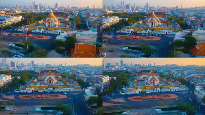 泰国曼谷的巨型秋千地标