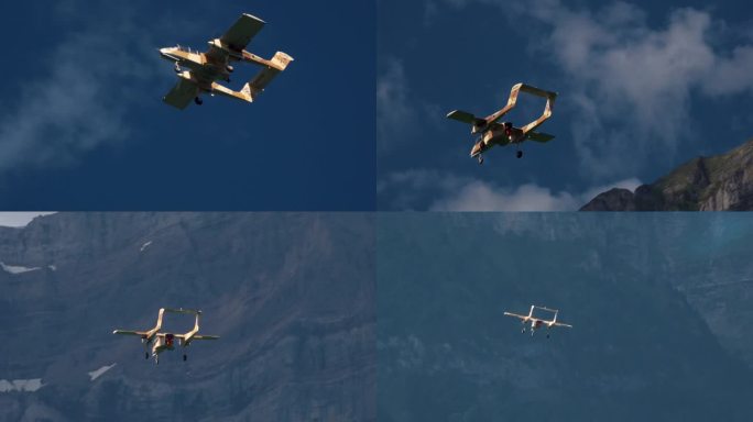 Ov-10B野马在山谷中飞行