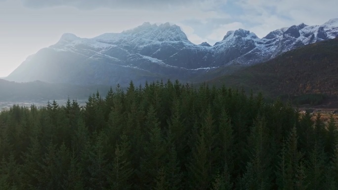 北极高地之旅:罗弗敦雪山的空中发现