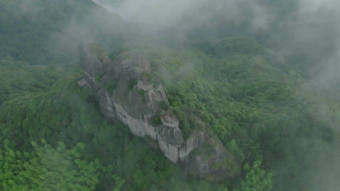 公鸡寨 峰峦起伏 火烧云 山峰云海丁达尔