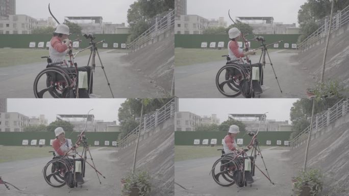 射箭队 运动员训练 残疾人 省运会 深圳