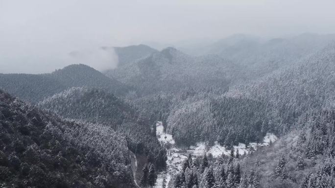 重庆七鹿坪雪景航拍