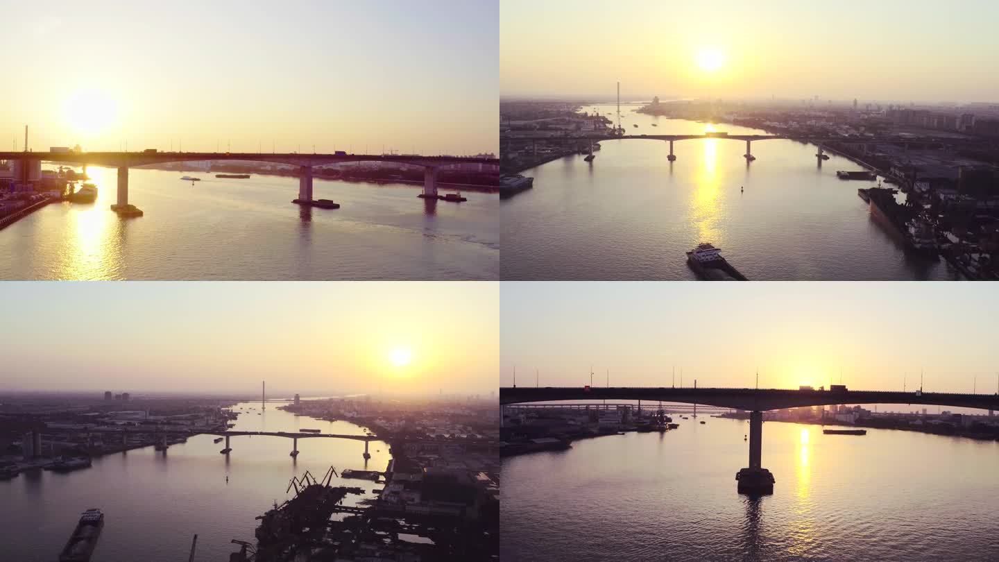 航拍 上海奉浦大桥