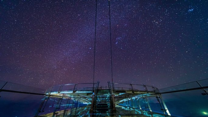 黄石仙岛湖天空之城景区天空之镜星空延时