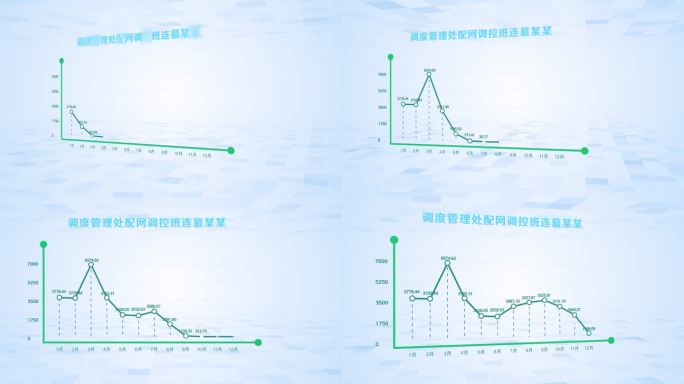 简约科技风企业年度总结数据