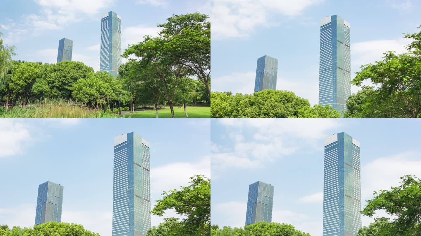 【4K】无锡标志高楼国金世金中心延时