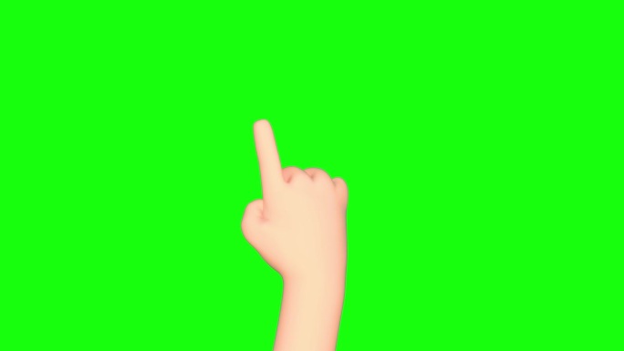 食指从右向左滑动-手势- 4K股票视频与绿色屏幕背景