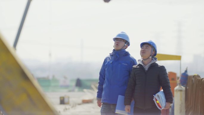 工程 测绘 工地 施工 吊装 桥梁