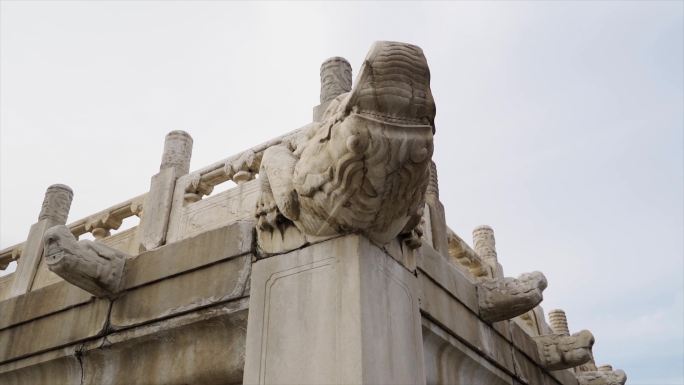 故宫雕塑龙纹故宫排水系统龙头历史文化古迹