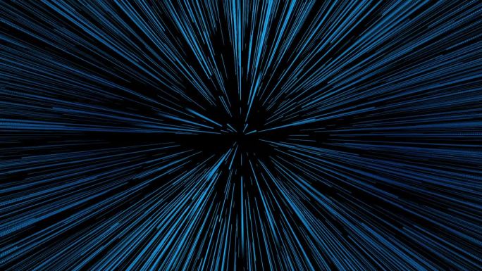 抽象圆形光速背景。动态蓝线。未来主义的光爆炸。运动中的彩色光线。网络空间大数据转移。3 d渲染。