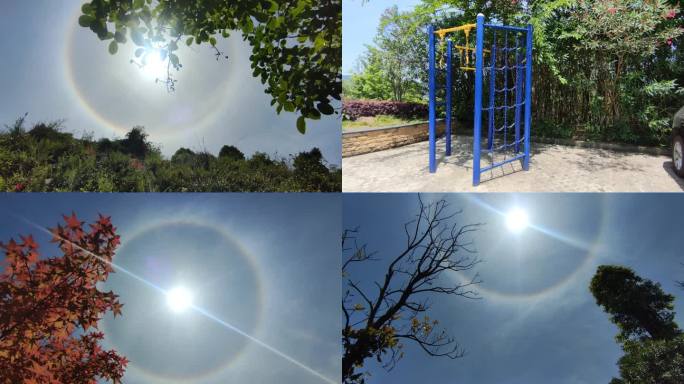 日晕 烈日光晕 太阳光晕 烈日 艳阳高照