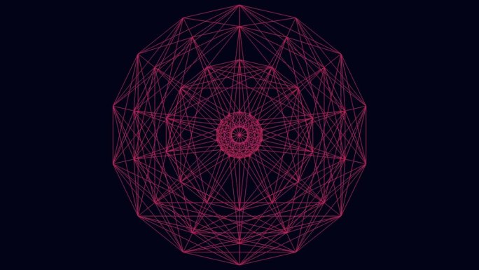 线条和形状相互联系的复杂几何图案