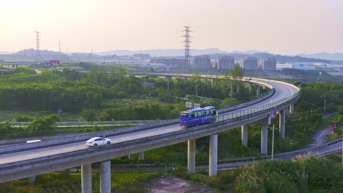 航拍中国交通货运物流大货车