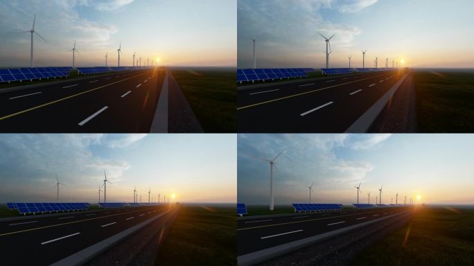 草原上高速公路新能源